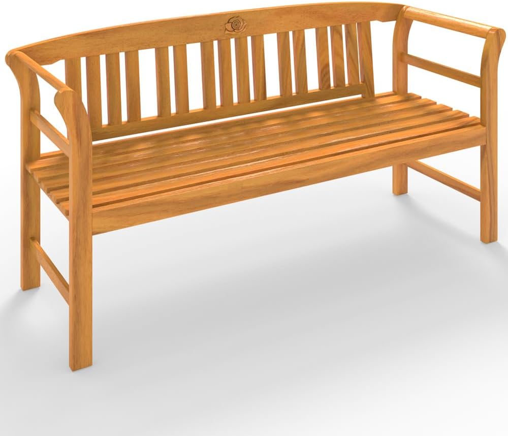 Casaria Banc de Jardin Rose 3 Places en Bois d'eucalyptus certifié FSC 150 cm Banc en Bois Exterieur Banquette résistant