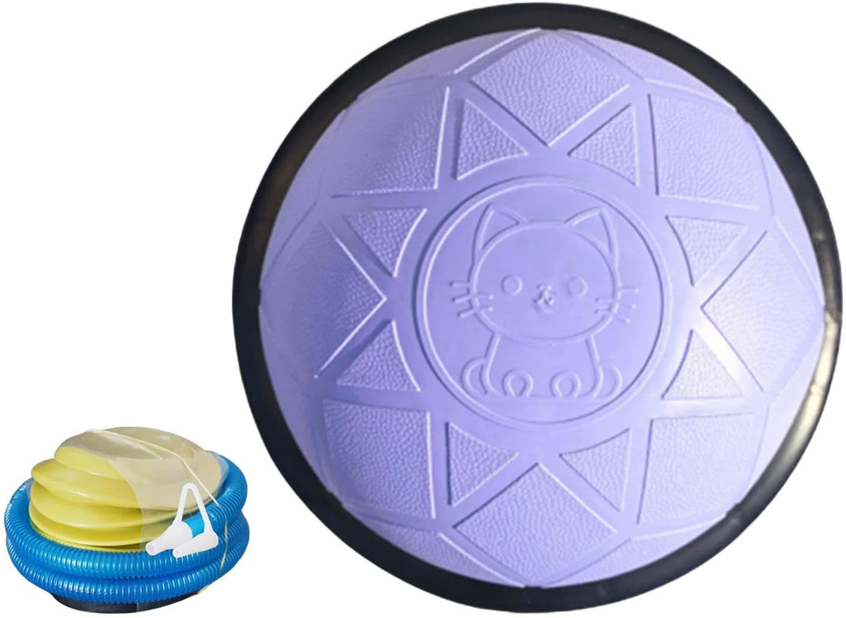 Demi-Ballon d'exercice Gonflable avec Base antidérapante et Pompe pour Exercices de gainage, Pompes et Pilates. Idéal pour Les Planches, Les