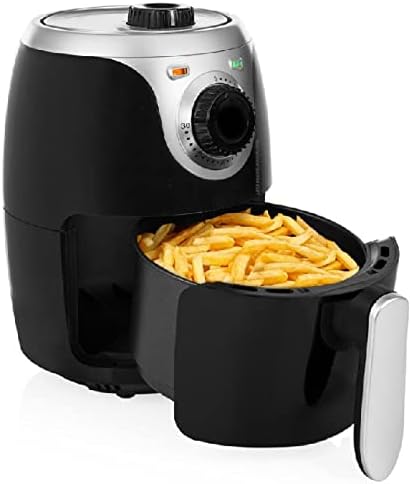 Suinga Friteuse compacte sans huile Capacité 2 l 1000 W Panneau de commande analogique avec cadran rotatif pour temps et température Classe
