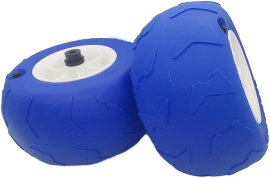Lot de 2 larges roues de ballon de plage pour chariot, pneus de sable en PVC de 22,9 cm avec plusieurs tailles de moyeu
