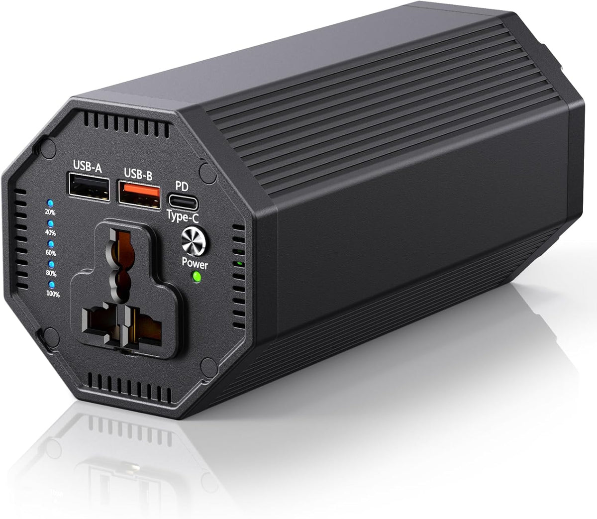 Powerstation Batterie externe 98 Wh avec prise CA 100 W Chargeur portable avec port USB Chargeur de voyage universel pour ordinateur portable