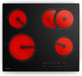 Klarstein Plaque Vitrocéramique 4 Feux - 60 cm, 6700 W, Commande Tactile, Minuterie, Sécurité Enfants, 9 Niveaux, Surface Verre