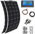 Kit Panneau Solaire 400W 600W 800W 1200W, Panneaux Solaires Souple, Solaires Monocrystalline Haute Efficacité ÉTanche, Avec ContrôLeur 40A