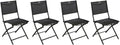 Hespéride - Lot de 4 Chaises de Jardin Pliantes Modula Anthracite - Acier Traité Epoxy Texaline - Dim 46 x 52 x 87 cm - Meuble d'Extérieur Pliable
