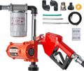VEVOR Pompe Transfert Carburant 40 L/min Pompe Transfert Gasoil 12 V CC avec Pistolet Arrêt Automatique, Tuyau Refoulement