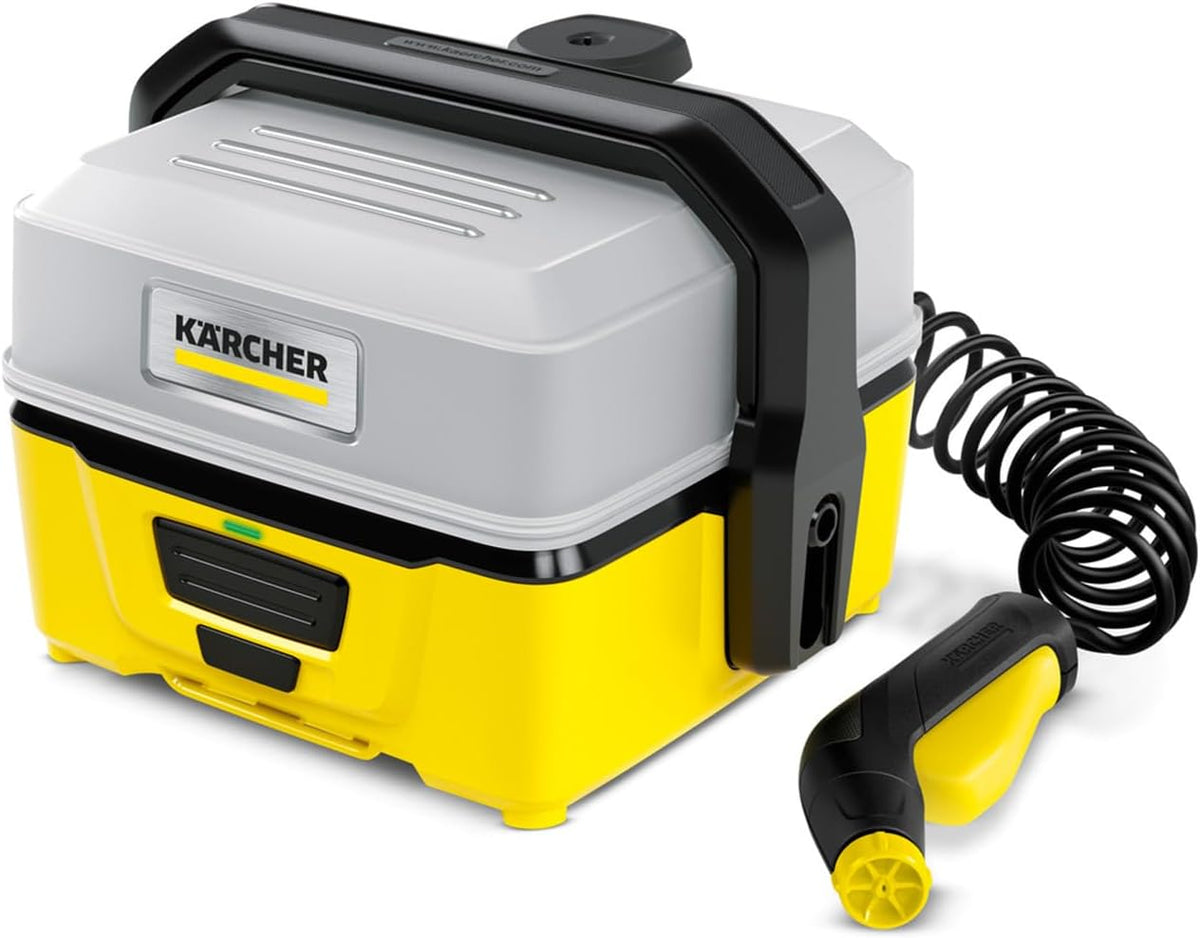 Kärcher Nettoyeur à Pression Mobile OC 3, Pression Basse Douce, Batterie Lithium-ION, Débit : 2 L/h, Poids : 2,2 kg, Réservoir d'eau : 4 L