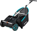 Gardena Aspirateur de Feuilles et de pelouse Balayeuse mécanique pour Le Jardin, avec Sac de Capture Amovible, système de brosses rotatives