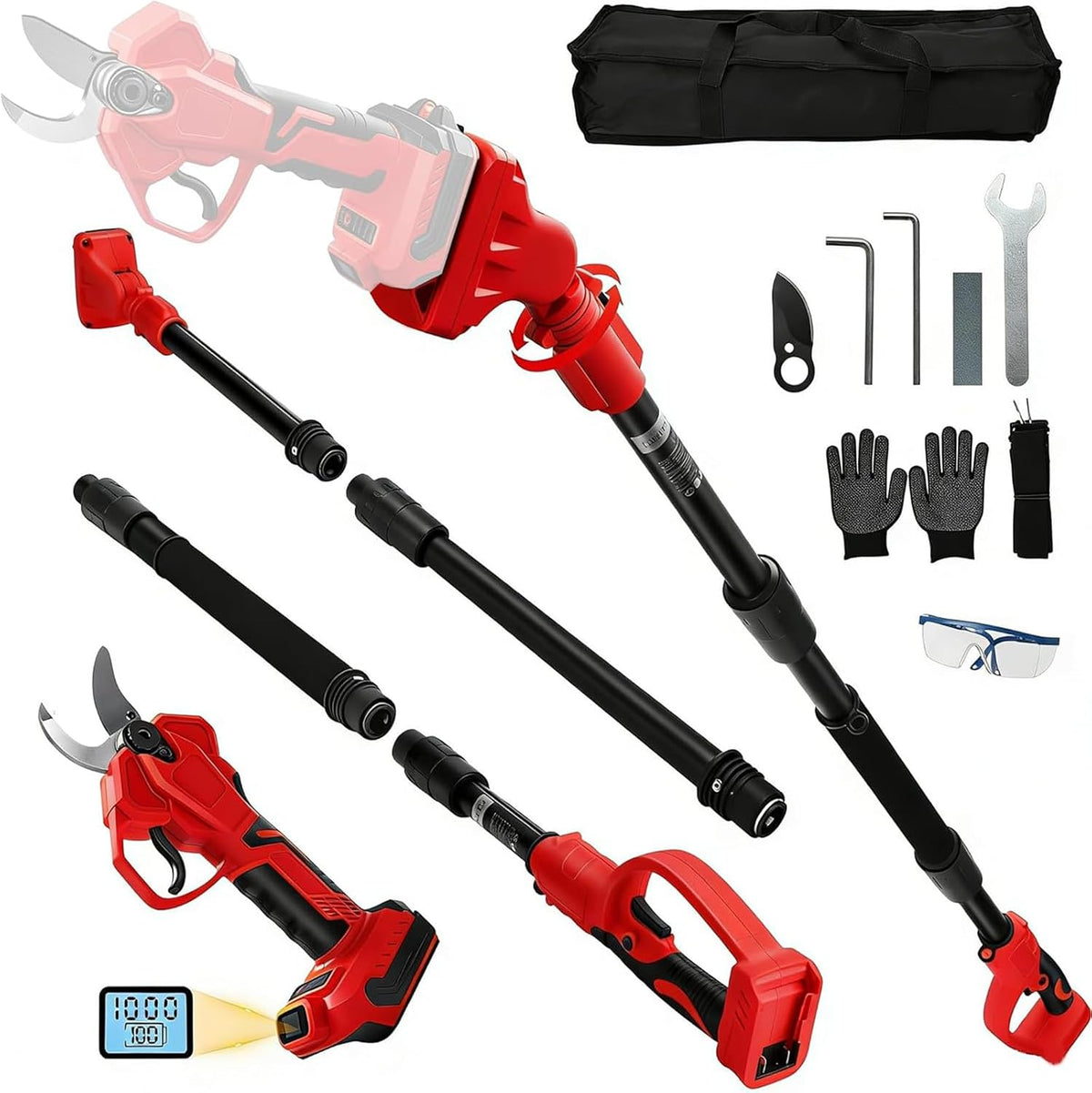 Sécateur électrique sans fil 2 en 1 55 mm Pour Milwaukee 18 V, (sans batterie) Moteur sans balais Scie à élaguer électrique à batterie Cisaille à