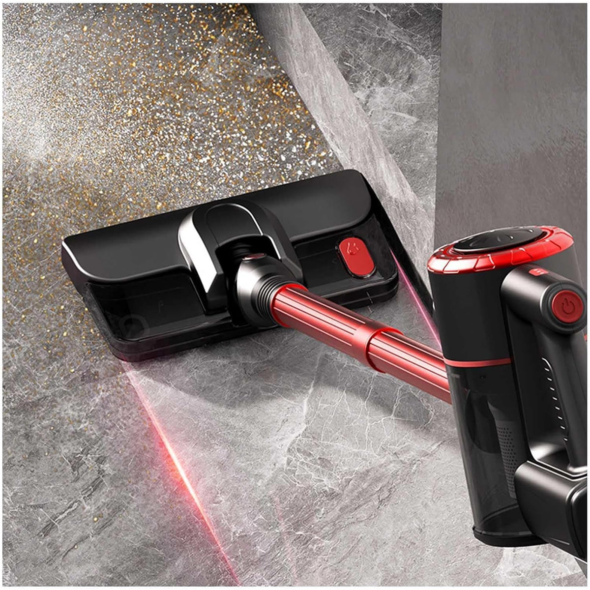 Balai Aspirateur Laveur 5 en 1 Compact - Léger, Aspirateur Nettoyeur Vapeur Léger Puissant Aspirateur sans-Fil pour Les Poils d'animaux/Tapis/Sols