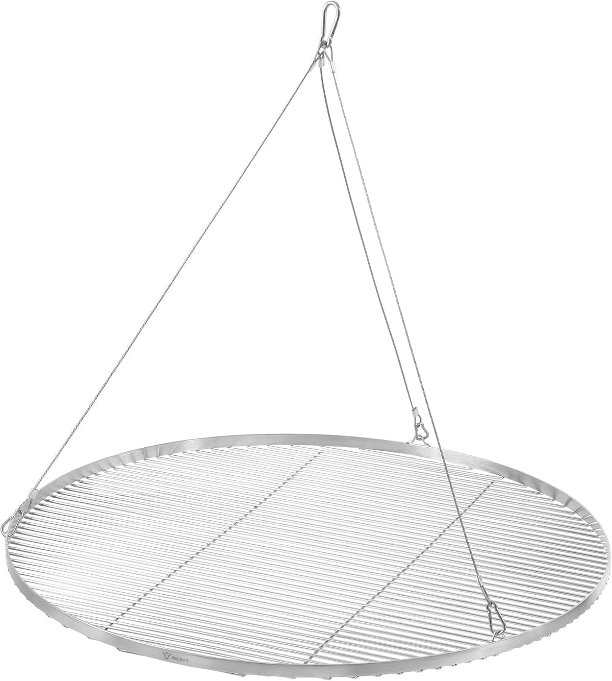 BBQ-Toro Grille de cuisson ronde en acier inoxydable - Diamètre : 90 cm - Avec corde de suspension - Grille suspendue pour barbecue suspendu