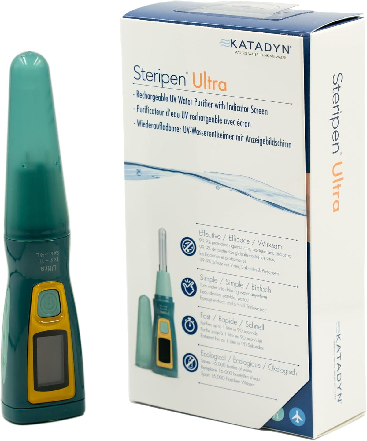 SteriPEN Ultra Purificateur d'eau, Désinfection UV pour de l'Eau Potable sûre où Que Vous Soyez