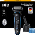 Braun Rasoir Electrique Homme Series 5 52-B7200CC Bleu, Etanche, Lames Flexibles Pour Raser Doucement Le Visage et La Barbe, 2 Modes De Rasage