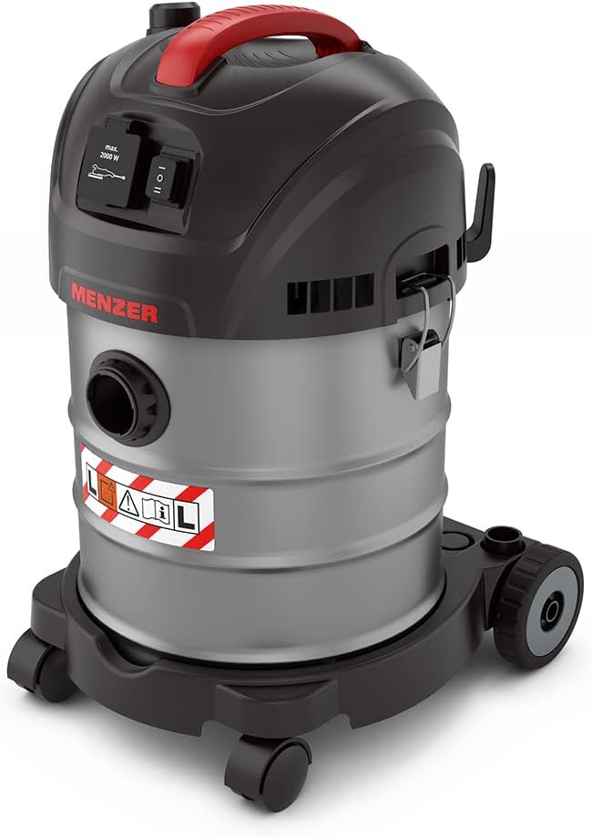 MENZER Aspirateur de Sécurité VCL 320 Aspirateur Eau et Poussière, Aspirateur Industriel, Classe de Poussière L, 20 Litres, Préparé Antistatique