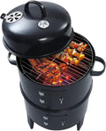 Homgoday Fumoir barbecue 3 en 1 40 x 80 cm