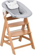 hauck Chaise Haute Bébé Evolutive en Bois Alpha Newborn Set Pre, dès la Naissance, Jusqu'à 90 Kg, Harnais 5 Points