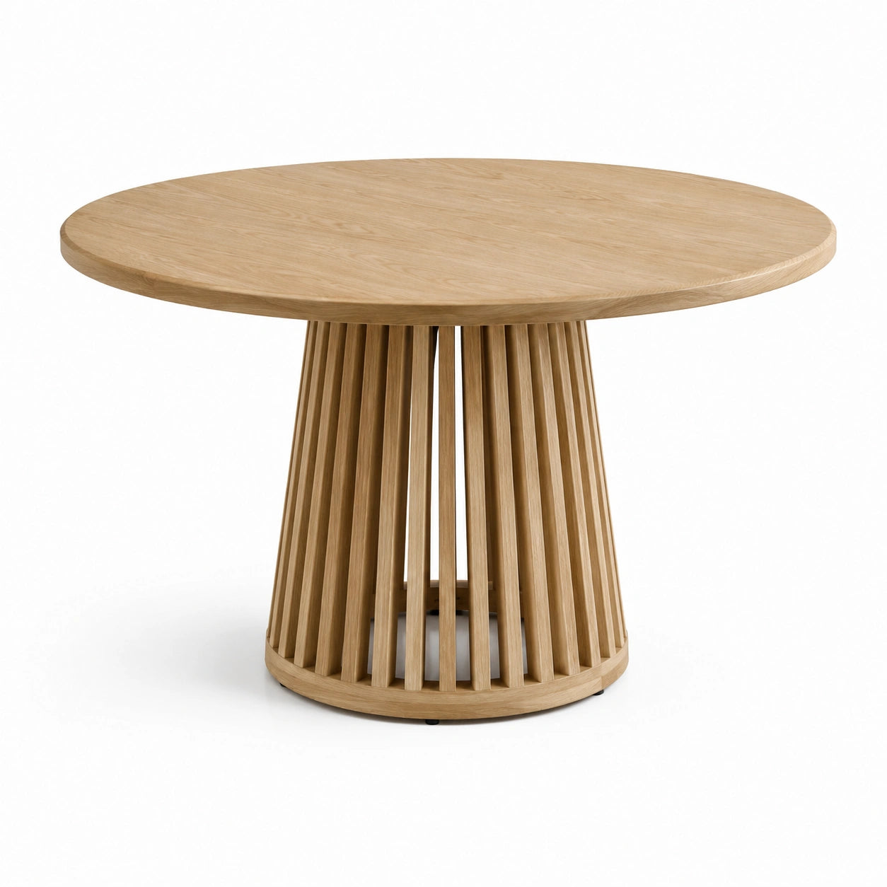 Table ronde en bois de chêne massif 110 cm