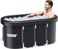 HOROW Grand bain de glace ovale XL pour athlètes, baignoire plongeante portable de 370 litres pour la récupération et la thérapie par l'eau froide