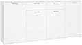 vidaXL Buffet, Armoire avec Porte, Meuble de Rangement, Organisateur de Salle de Séjour Salon Intérieur, Moderne, Blanc Bois d'Ingénierie