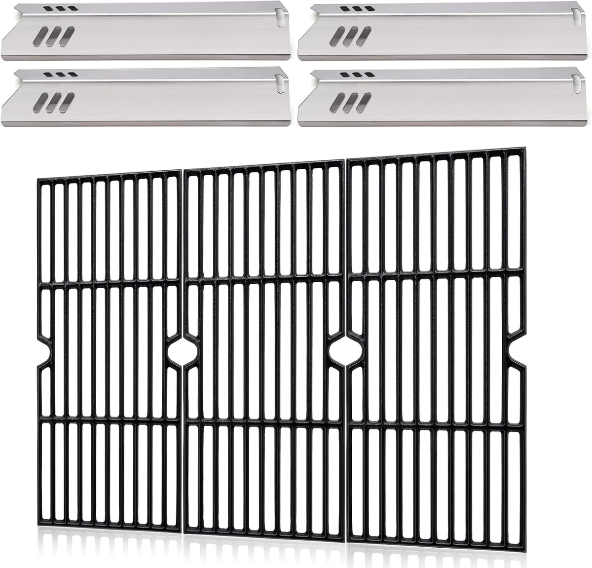 Hiorucet DGF493BNP Grilles de rechange pour Dyna Glo 4 brûleurs, grilles de cuisson et boucliers de tente chauffante pour pièces Dyna Glo DGF493BNP
