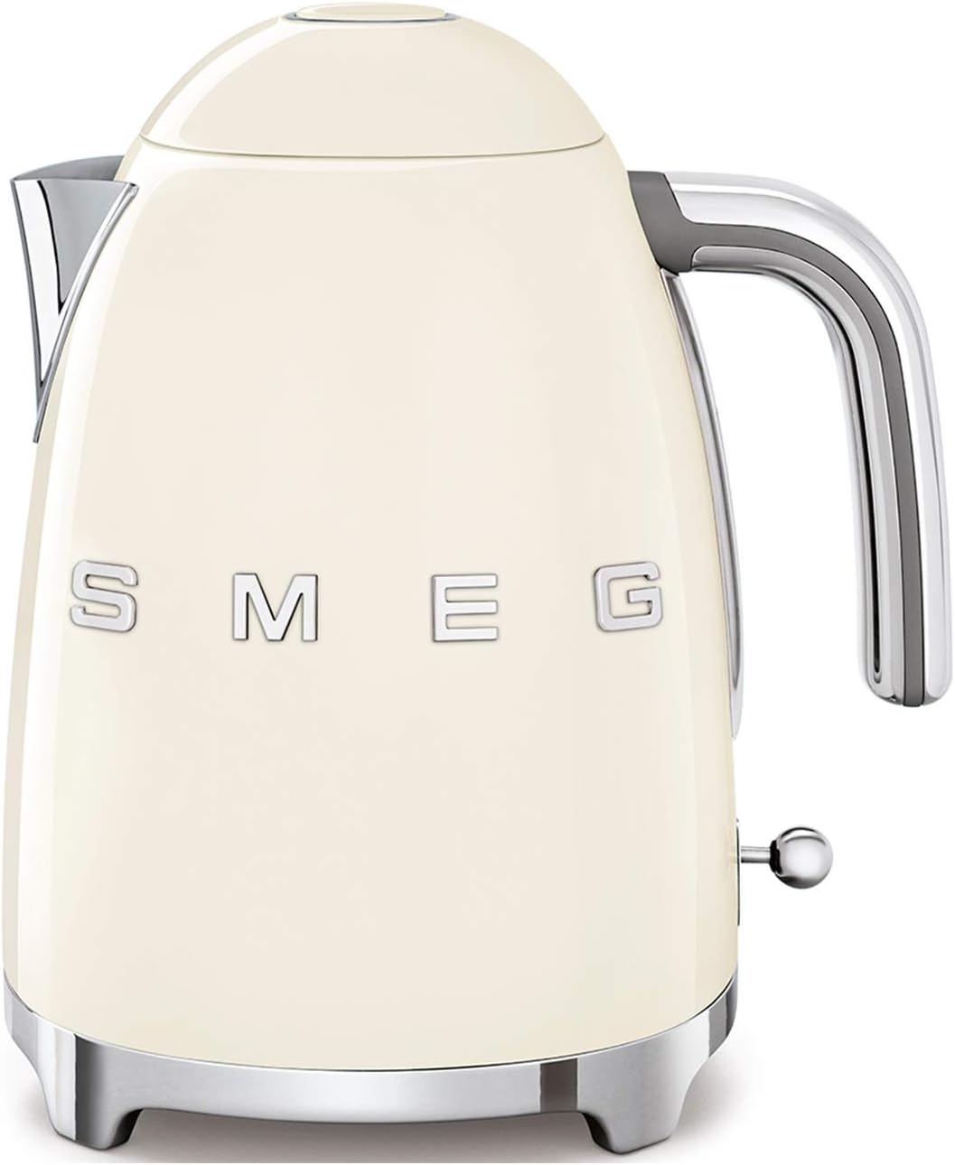 Smeg, Bouilloire Électrique KLF03CREU 1,7 L, Filtre Anticalcaire Lavable, Arrêt Automatique de Sécurité, Indicateur Niveau d'Eau, Base Antidérapante