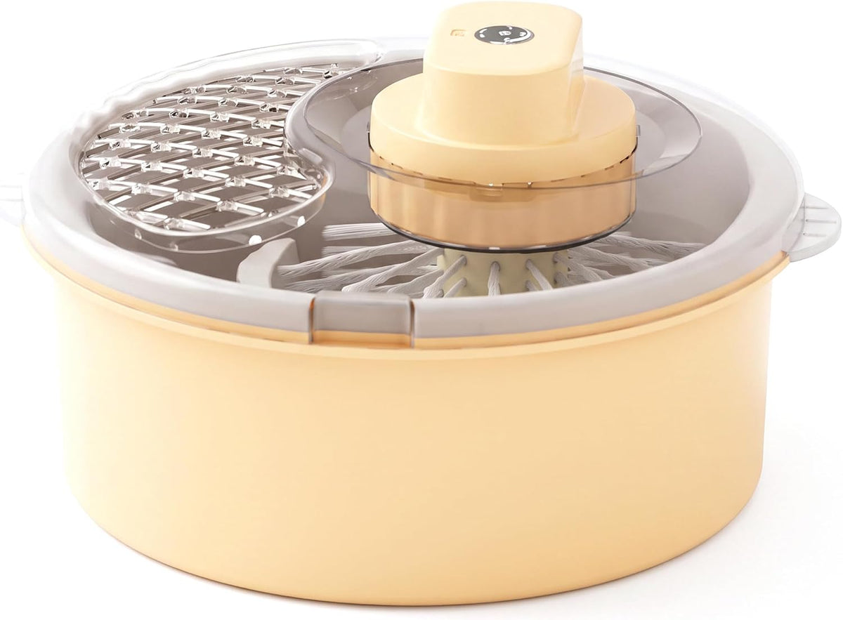Nettoyeur de Fruits électrique, essoreuse de laveuse légumes Nettoyage à 12 Matrices, Nettoyeur de fruits électrique à 12 matrices