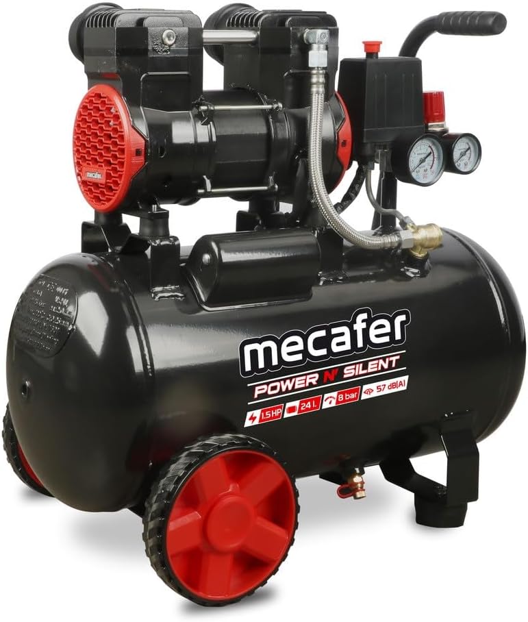 Mecafer Compresseur Power N' Silent 425623-24 L - 1,5 HP