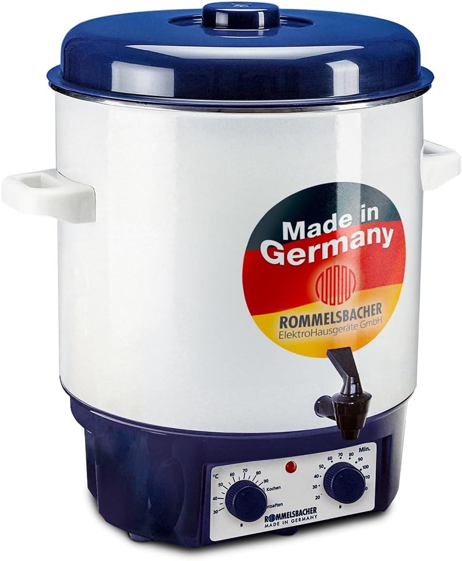 ROMMELSBACHER KA 1804 Machine à vin chaud/conservateur automatique, fabriquée en Allemagne, 2 couches d'émail, 27 litres/pour 14 verres de 1 l