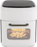 Friteuse à air chaud, capacité de 15 l, 1400 W avec écran couleur, déshydrateur de fruits, barbecue, friteuse à air sans huile pour rôtir, griller