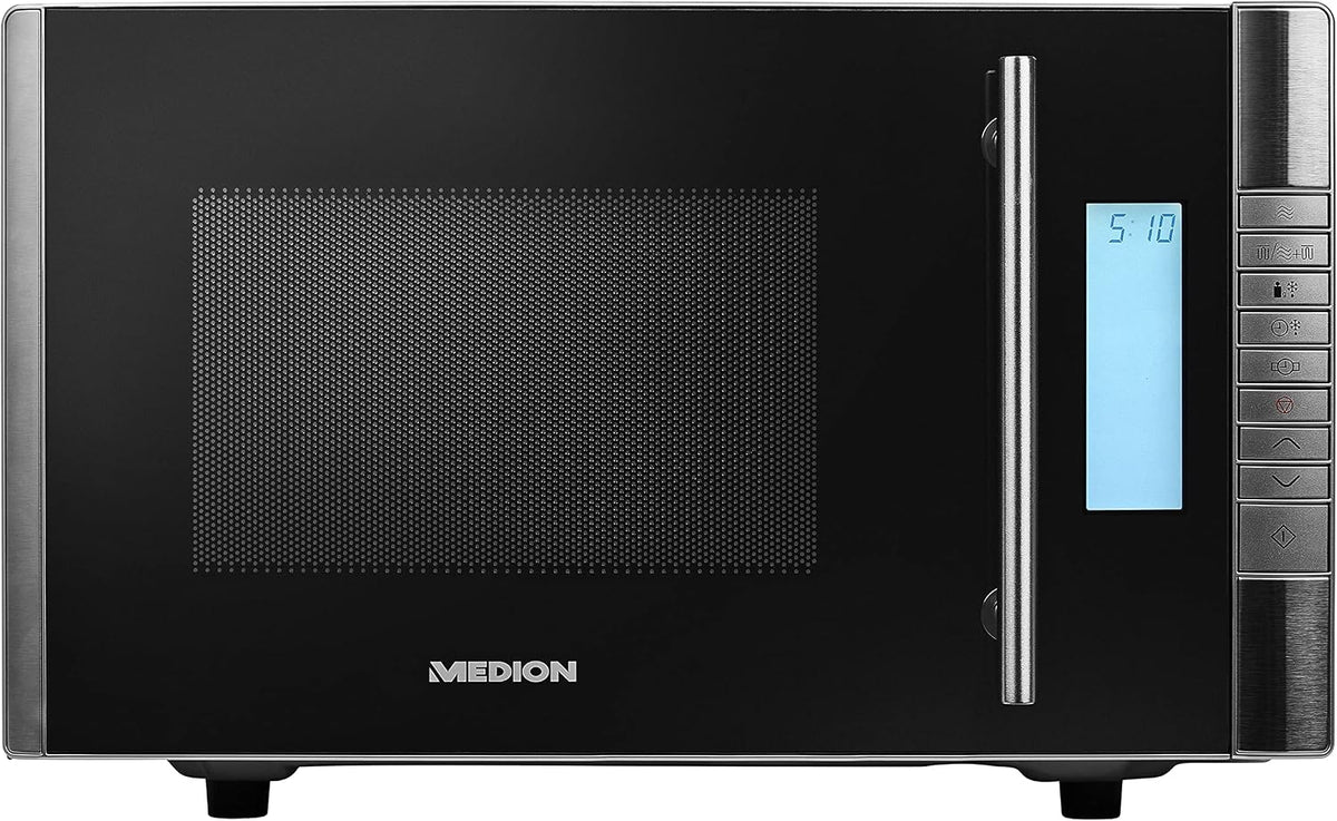 MEDION Four Micro Onde 2en1 avec gril combiné (20L, 800W, 1000 W gril, 8 programmes automatiques, 5 niveaux de puissance, mode décongeler