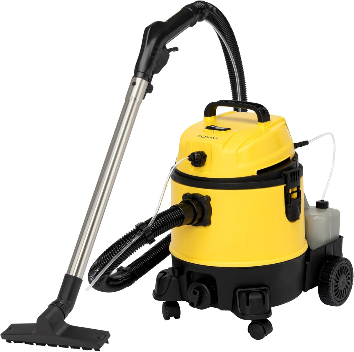 Bomann BSS6000CB - Aspirateur - Dry/Wet - 1200 Watts - Embout pulvérisateur - Système de Double Filtre - Réservoir 20 litres- Jaune/Noir
