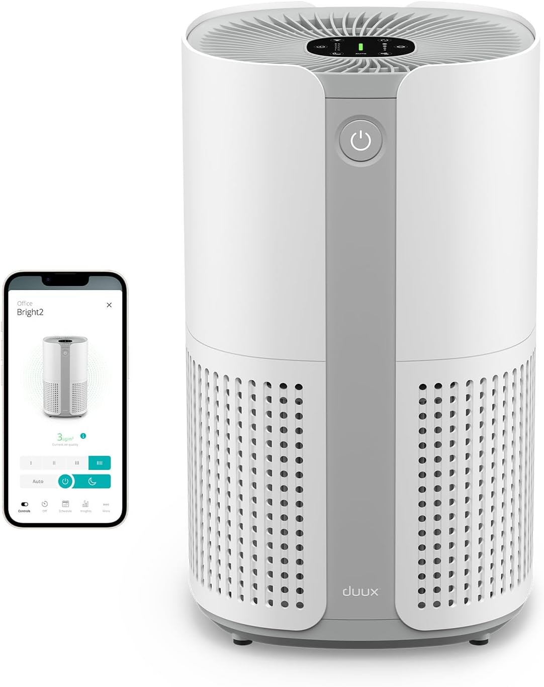 Duux Bright 2 Purificateur d'air intelligent - Purificateur d'air avec 210 CADR