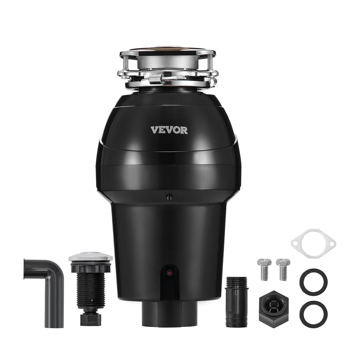 VEVOR Broyeur à Déchets d'Évier Cuisine, 1,25 CV, Système Broyage Déchets Alimentaires, Montage EZ, 4060 tr/min, Réduction du Bruit