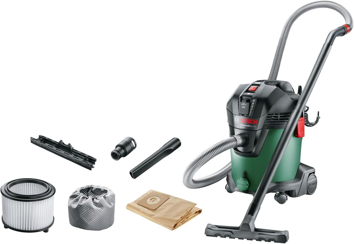 Bosch Aspirateur eau et poussière AdvancedVac 20 (1200 watts, volume du récipient 20 litres, dans un carton)