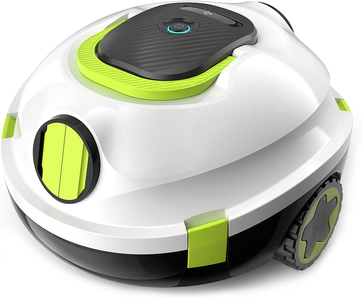 MEDOXA Robot de Piscine sans Fil, aspirateur de Piscine Automatique, 120 Minutes d'autonomie, stationnement Automatique, léger