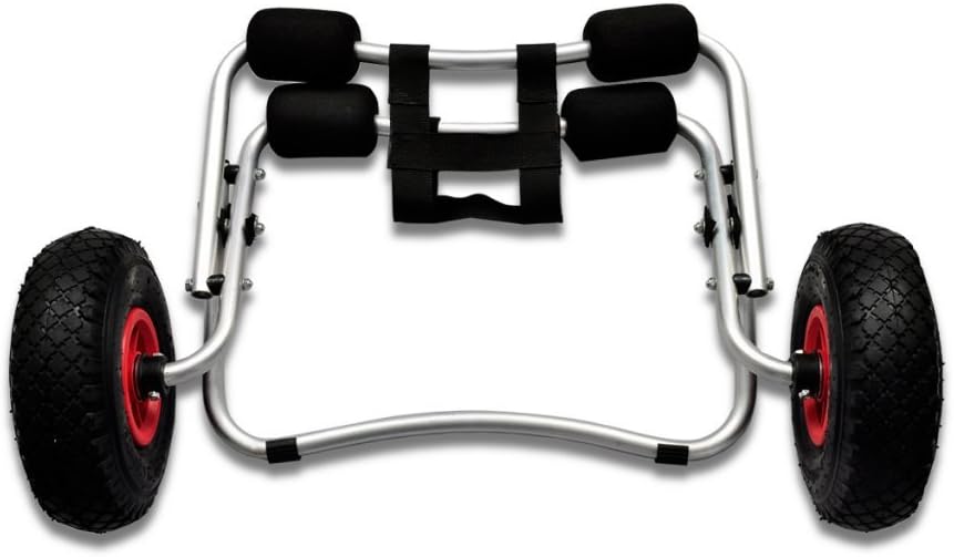 Festnight Chariot de Transport Pliable en Aluminium pour Bateaux Canoë ou Kayak Capacité Max. 70 kg