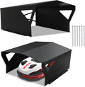 Garage en zinc pour robot tondeuse, 78 x 60 x 34 cm, pour robot de gazon, résistant aux intempéries, protection UV, avec matériel de montage, noir