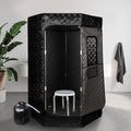 Sauna à vapeur domestique pour 1-2 personne, Télécommande, 9 réglages de température, Sauna pliable cabine