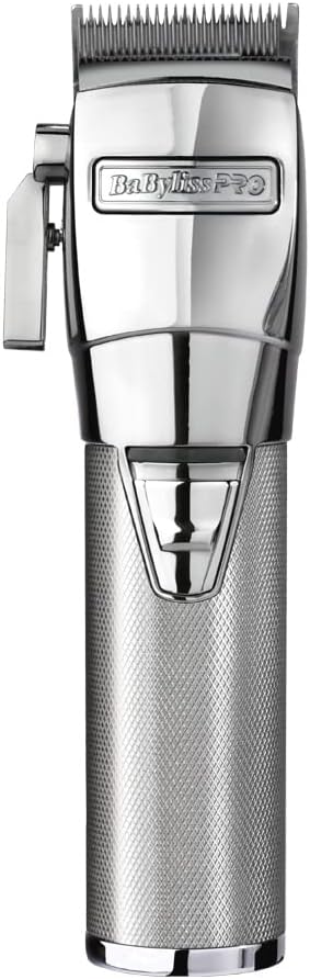 BaByliss PRO FX8700E - Tondeuse de Coupe Professionnelle sans fil - ChromFX - Autonomie 2 h -Lame en Acier Japonais - Socle Chargeur
