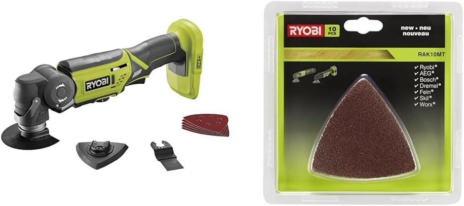 Ryobi - Outil multifonctions 18 V One+ sans batterie ni chargeur 10000-20000 osc/min tête 5 positions - R18MT-0