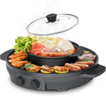 Hot Pot électrique 2 en 1, 2000 W, casserole et barbecue, barbecue électrique 2 en 1, chauffage uniforme avec indépendance (39 cm