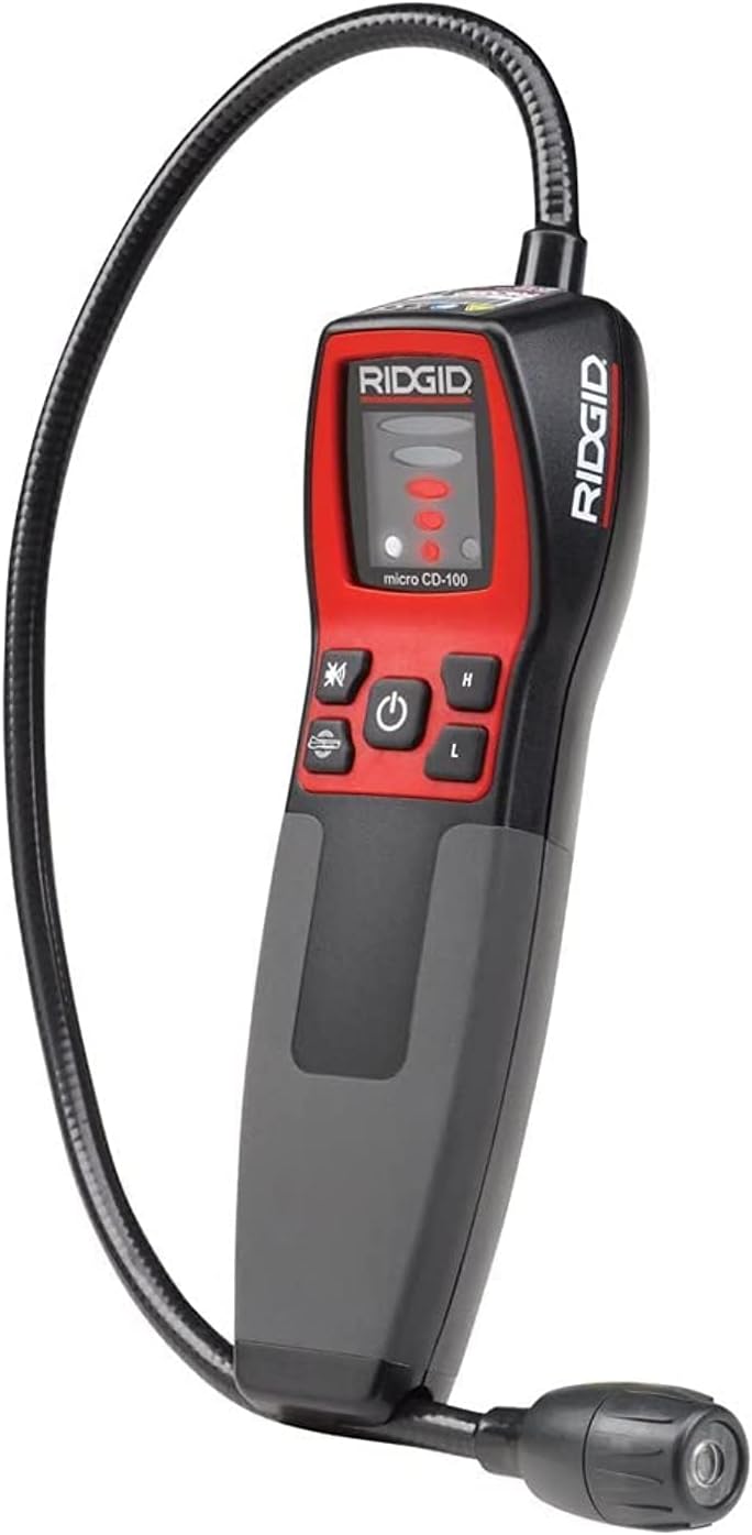 RIDGID 36163 Détecteur de gaz combustible modèle micro CD-100, détecteur de fuite de gaz Rouge