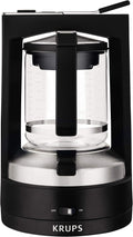 Krups Cafetière à filtre KM468910 T8, 850 watts, Arrêt automatique, 8 à 12 tasses, Interrupteur marche/arrêt éclairé, noir
