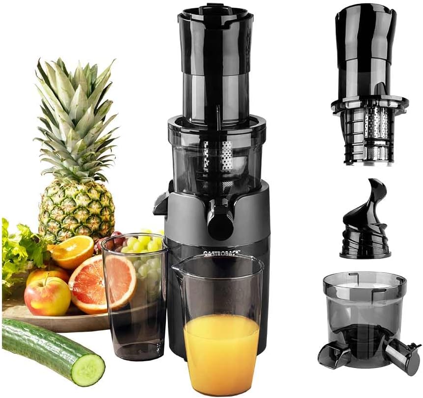 GASTROBACK 40146 Slow Juicer Vita Fresh - Le meilleur extracteur de jus pour jus à froid - Noir
