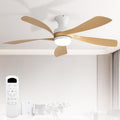 Sofucor 132 cm Ventilateur de Plafond avec Lumière, Télécommande, 6 Vitesses, Minuterie, 3 Réglages de Couleur, DC, Silencieux LED Lampe