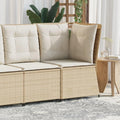 Tidyard Canapé d'angle de Jardin avec Coussins Beige résine tressée, Canapé Siège Confortable pour Salon, Chambre d'amis, Appartement, Petit Espace