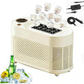 Mini Machine à Glaçons De Comptoir, Machine à Glaçons Portable 12 V Pour, Double Alimentation pour la Maison et la Voiture, 10 Glaçons en 10 à 15 Min