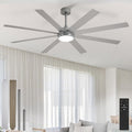 Depuley Ventilateurs de plafond 66 pouces avec éclairage: Grand ventilateur de plafond extérieur pour salon