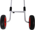 aqxreight 10in Canoe Réglable Transporteur Dolly Pneus Pliable en Aluminium Enduit de Poudre Kayak Chariot de Transport pour Petits Bateaux