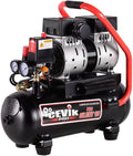 CEVIK PRO - CA-PRO12SILENT - Compresseur d'Air Silencieux - 62 dB - 12L - 1HP - Max 8 Bar - 115 l/min - Sans Huile - Deux Sorties d'Air