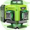 Niveau Laser Vert 4x360° Autonivelant 4D 16 Lignes - Avec 2 Batteries Rechargeables 4800 mAh, Télécommande, Support Rotatif et Base de Levage